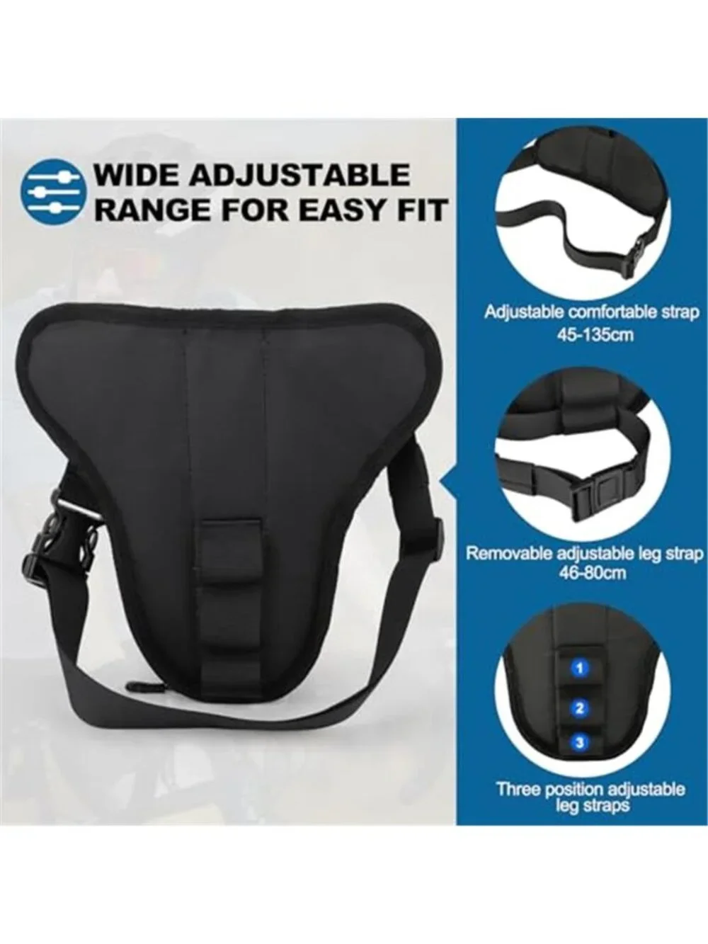 Thigh Bag,Motorcycle Leg Bag for Men Women,Drop Leg Bag with Removable Leg Strap
